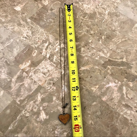 Obey necklace wooden heart - Picture 3 of 5